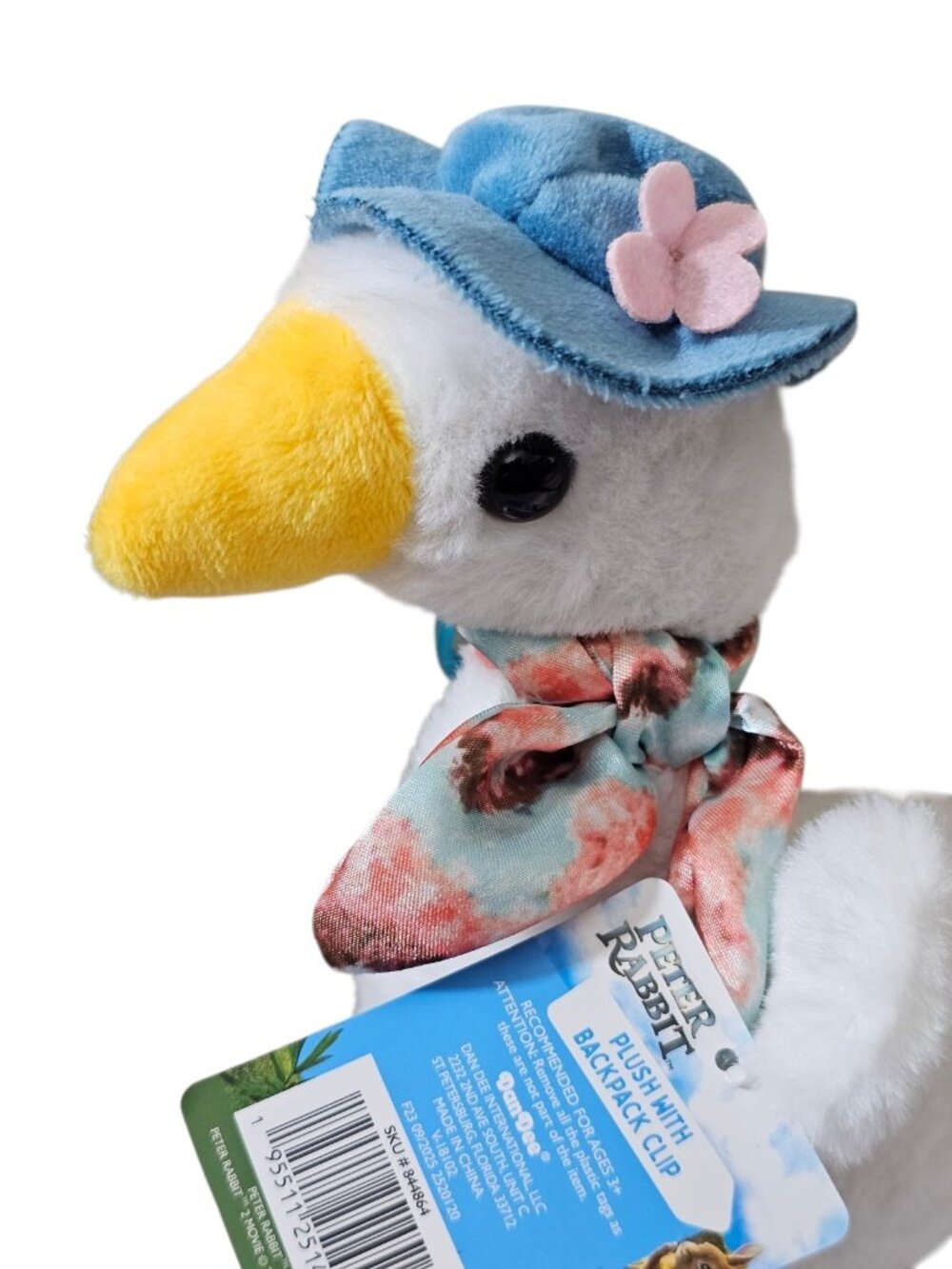 Set of 2 Peter Rabbit Plush w/Clips Bunny And Goose (7.5") NWT 2026 MOVIE #2 - Picture 6 of 9